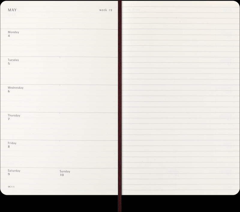 Moleskine Diaries 12 Month Weekly + Notes HC Large P & E Mamba 2026