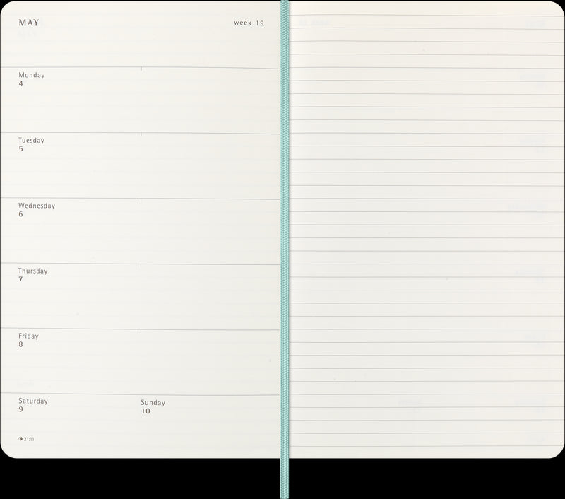 Moleskine Diaries 12 Month Weekly + Notes HC Large P & E Mamba 2026