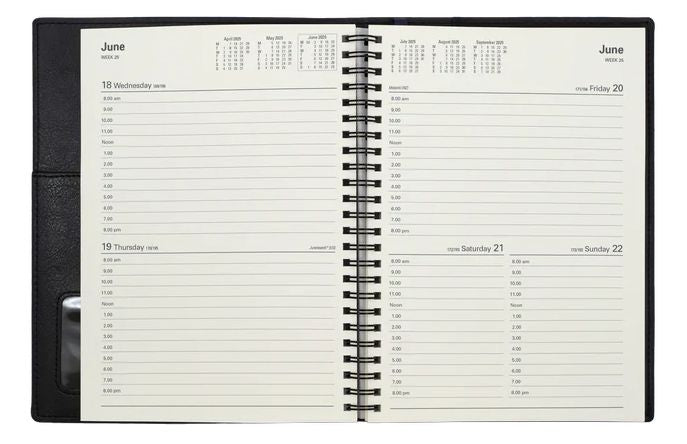Debden Diaries Vanessa Week to View Black 2026