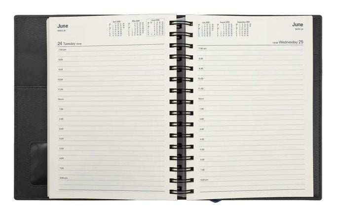 Debden Diaries Vanessa Day to Page Black 2026