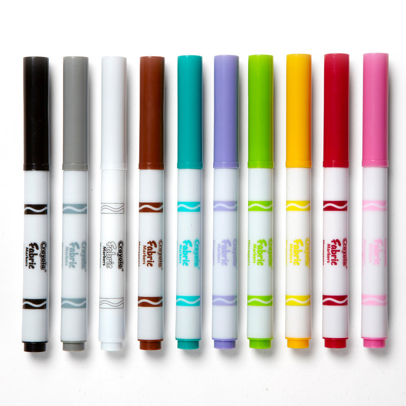 Crayola Fine Line Fabric Markers Pack of 10