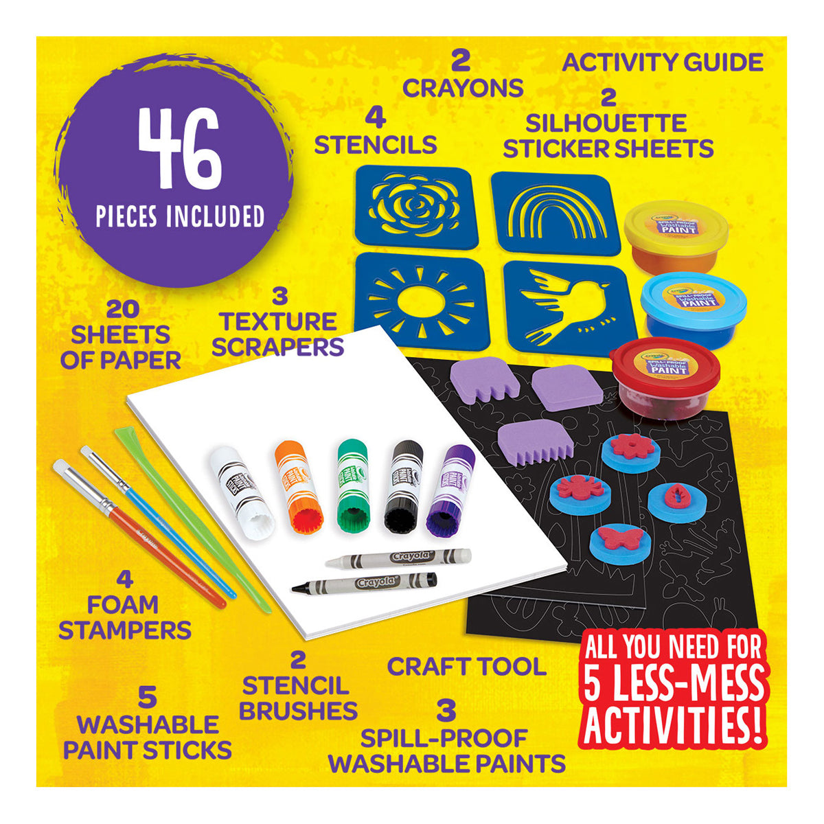 Less. Create Mess Definition Crayola Less Mess Painting Activity Kit