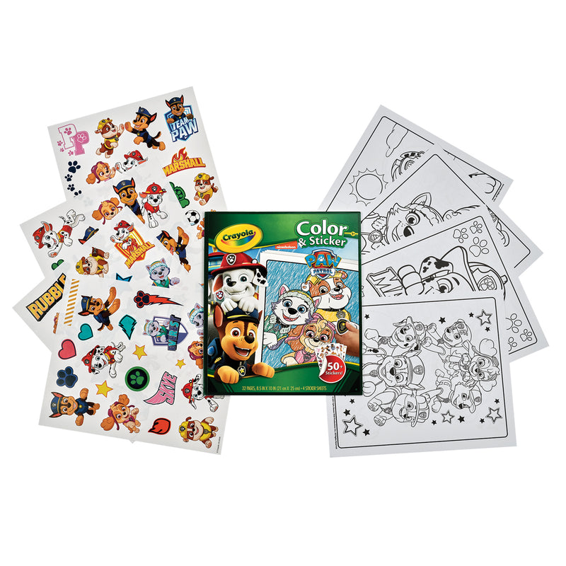 Crayola Paw Patrol Colour & Sticker Book