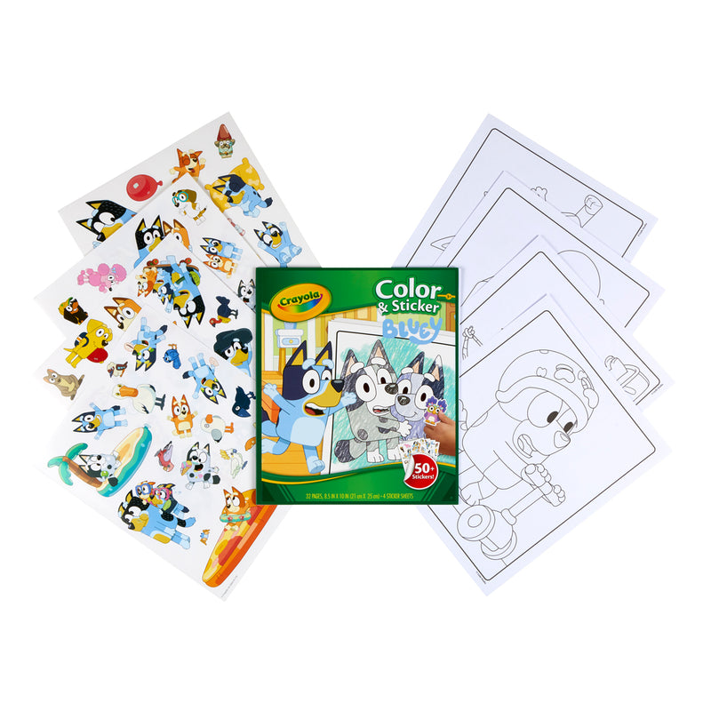 Crayola Bluey Colour & Sticker Book