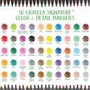 Crayola Signature Colour & Detail Markers Pack of 50