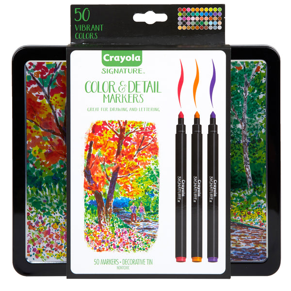 Crayola Signature Colour & Detail Markers Pack of 50