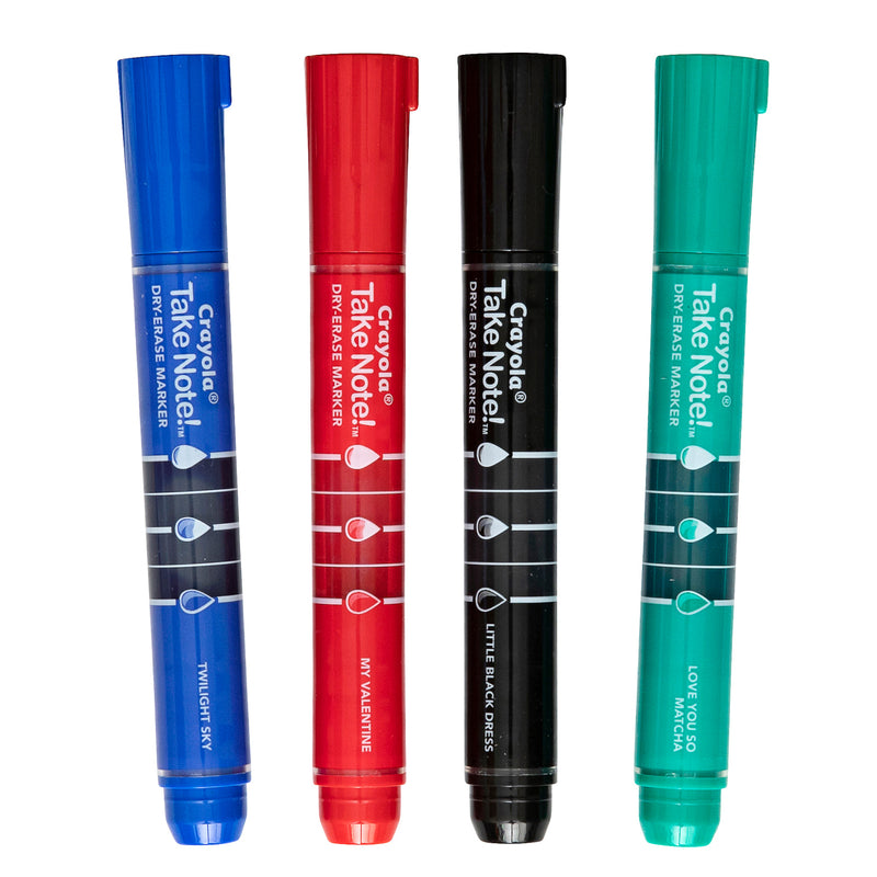 Crayola Take Note Whiteboard Broadline Markers Pack of 4