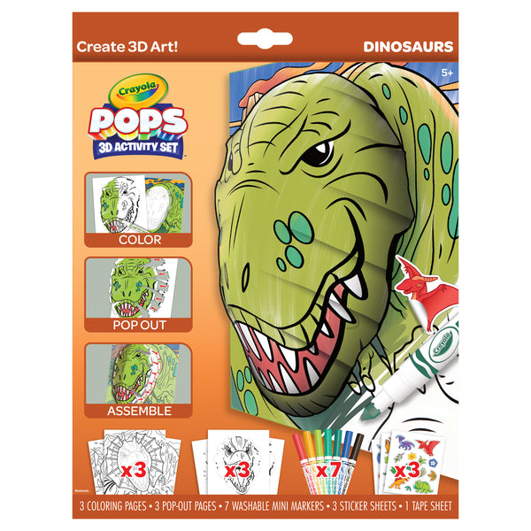 Crayola POPS 3-D Dinosaurs Activity Set