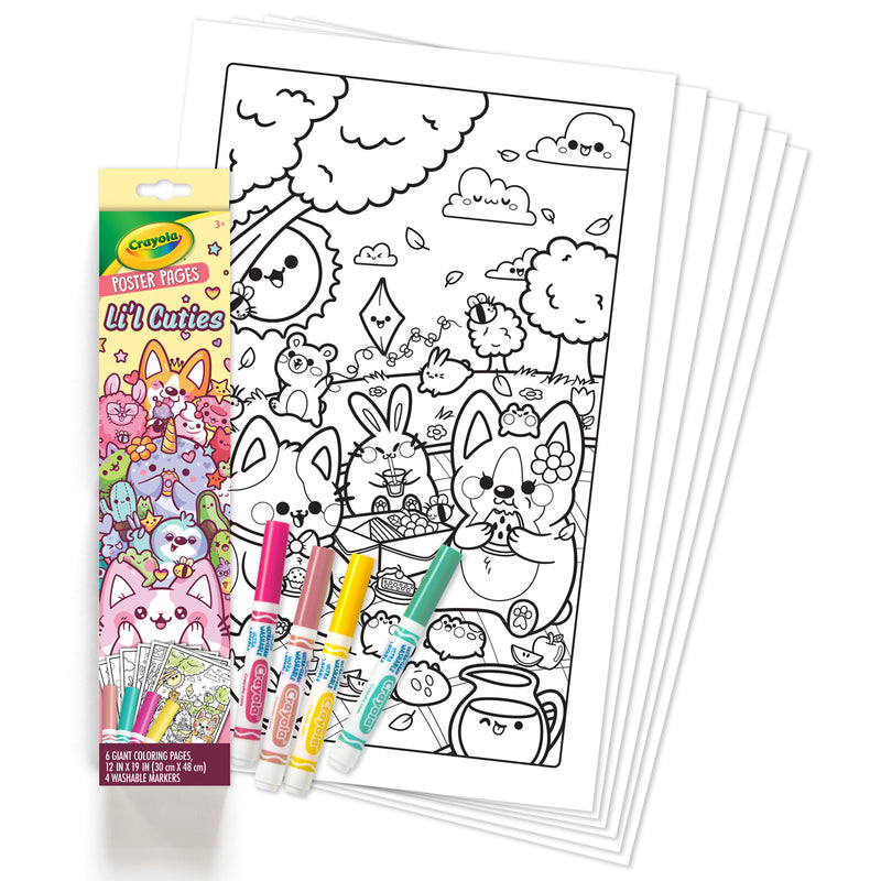 Crayola Li'l Cuties 32cm x 49cm Poster Colouring Pages