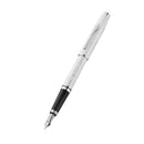Cross Coventry Zodiac YOT Snake 2025 Pearl White Lacquer with Chrome Appts Medium Nib Fountain Pen