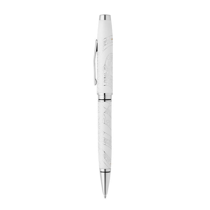 Cross Coventry Zodiac YOT Snake 2025 Pearl White Lacquer with Chrome Appts Ballpoint Pen