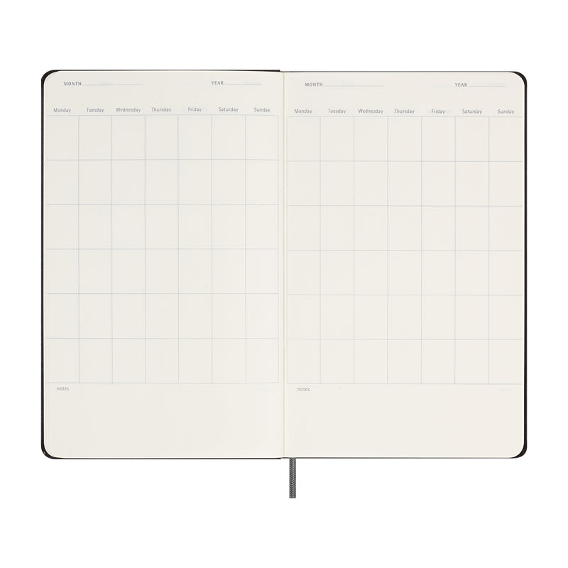 Moleskine Undated Planner Weekly + Notes Large Black