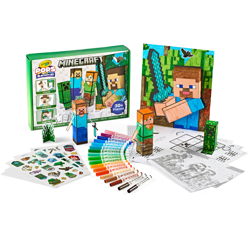 Crayola POPS 3D Activity Super Set Minecraft