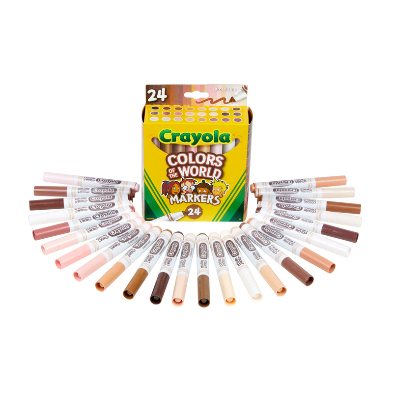 Crayola Colours of the World Washable Markers Set of 24