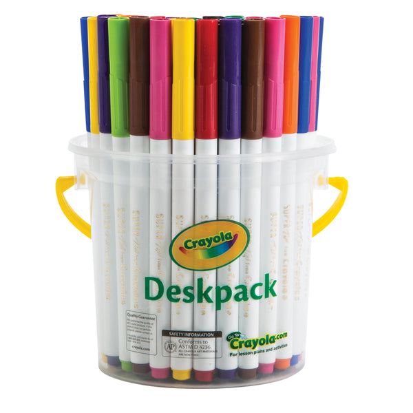 Crayola Supertips Washable Markers Desk Pack 40 Piece Tub