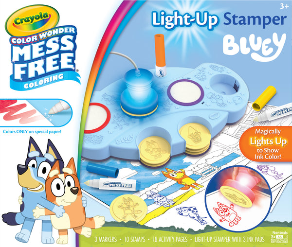 Crayola Colour Wonder Magic Light Up Stamper Kit Bluey
