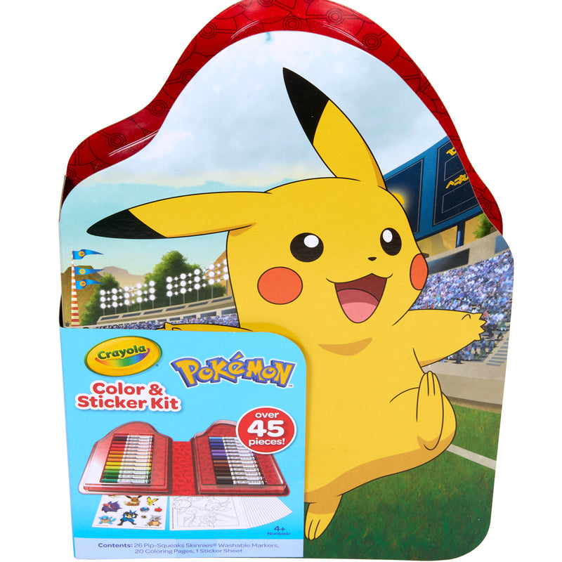 Crayola Colour & Sticker 45 Piece Pokemon Kit