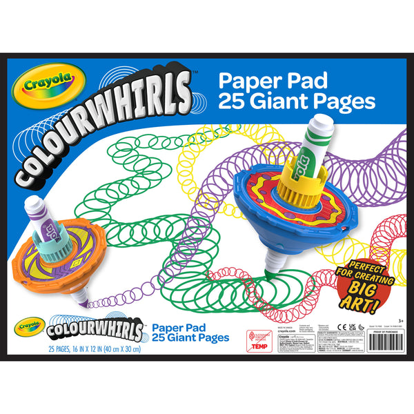 Crayola Colourwhirls 40CM X 30CM 25 Pages Paper Pad