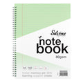 Silvine Tinted A4+ 8mm Lined with Margin 100 Pages Notebooks#Colour_GREEN