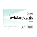 Silvine Tinted 6mm Ruled 152 x 102mm 50 Cards Revision Cards