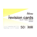 Silvine Tinted 6mm Ruled 152 x 102mm 50 Cards Revision Cards