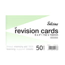 Silvine Tinted 6mm Ruled 152 x 102mm 50 Cards Revision Cards