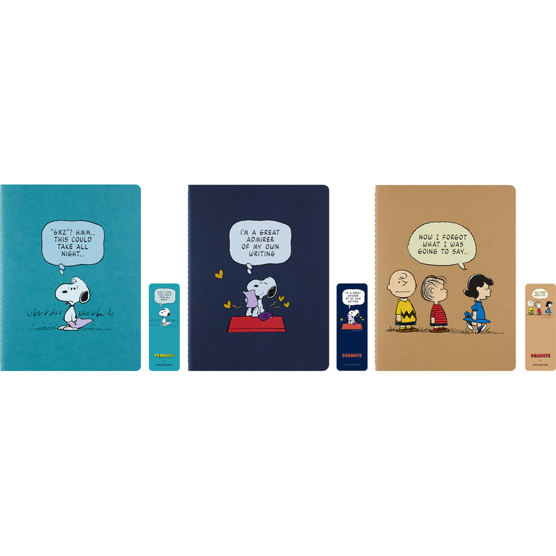 Moleskine LE Cahier Peanuts XL Assorted Ruled Journals Pack of 3