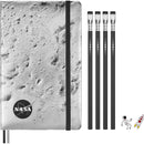 Moleskine LE NASA Large Ruled Notebook + 4 Blackwing Pencils + 2 Pins Set