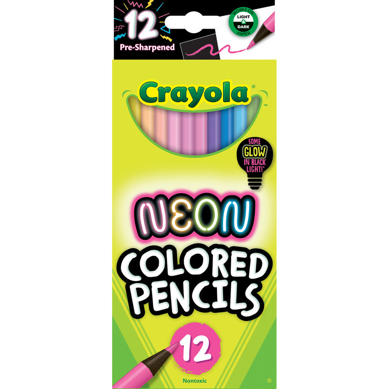 Crayola Neon Full Size Coloured Pencils Set of 12