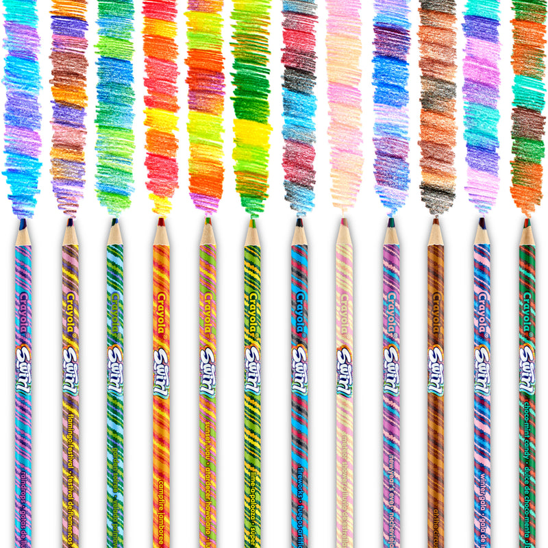 Crayola Swirl Full Size Coloured Pencils Set of 12