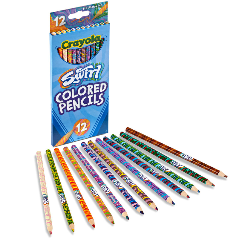 Crayola Swirl Full Size Coloured Pencils Set of 12