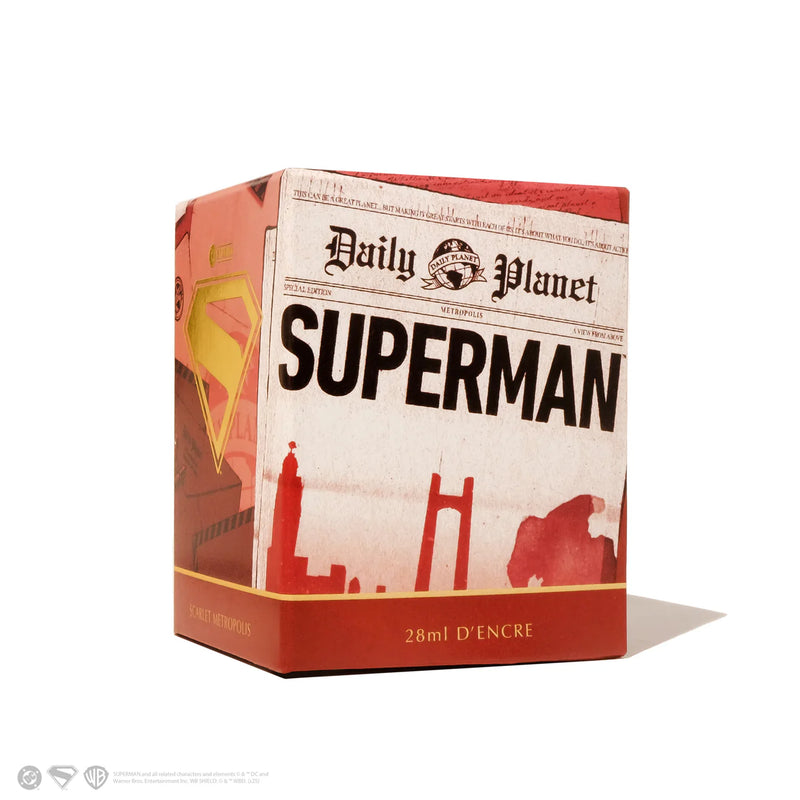 Ferris Wheel Press x WB Superman Scarlet Metropolis Fountain Pen Inks