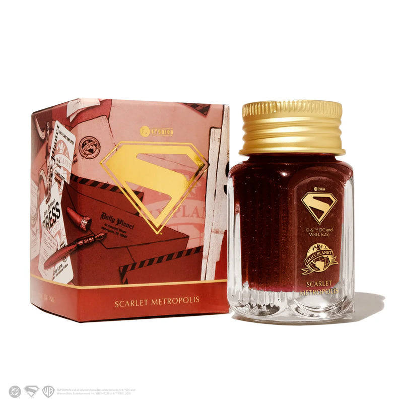 Ferris Wheel Press x WB Superman Scarlet Metropolis Fountain Pen Inks