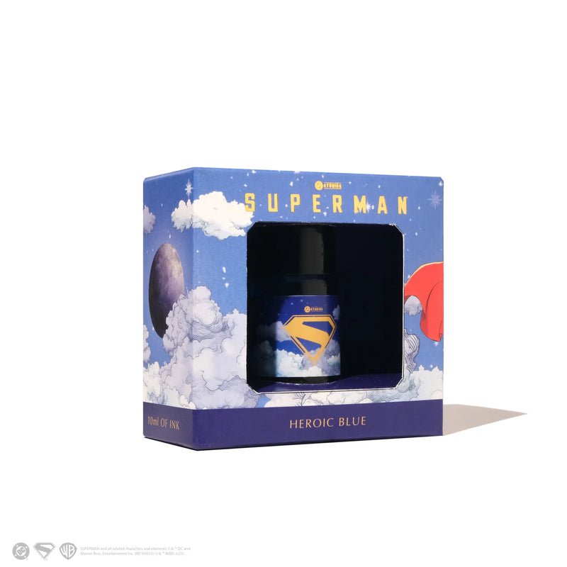 Ferris Wheel Press x WB Superman Heroic Blue Fountain Pen Inks