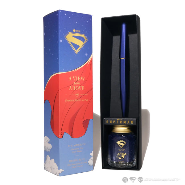 Ferris Wheel Press x WB Superman The Marquis A View From Above Fountain Pen & Ink Set