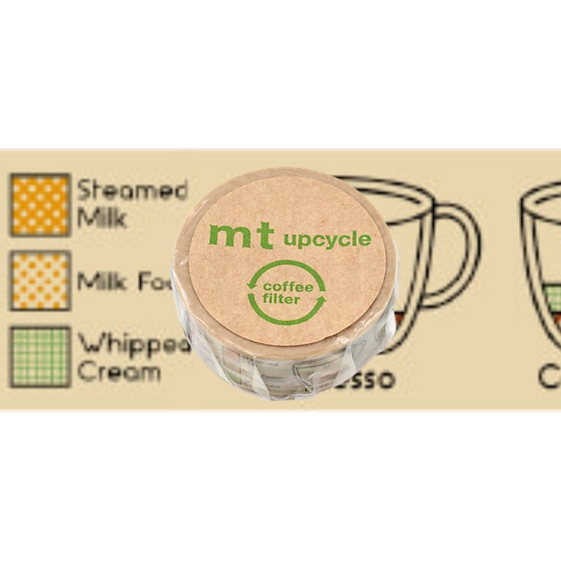 MT Washi Tape 15MM X 5M Upcycle Espresso Coffee Guide