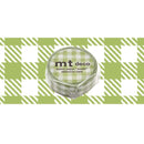 MT Washi Tape 15MM X 7M Checkered Light Moss Green