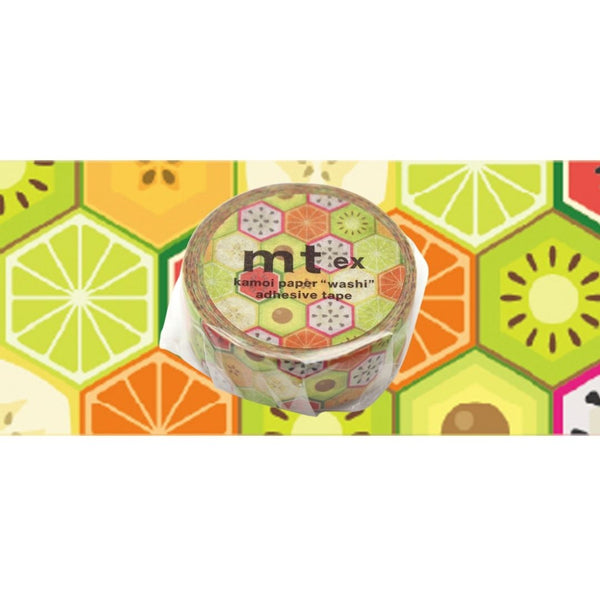 MT Washi Tape 15MM X 7M EX HeXagon Fruits
