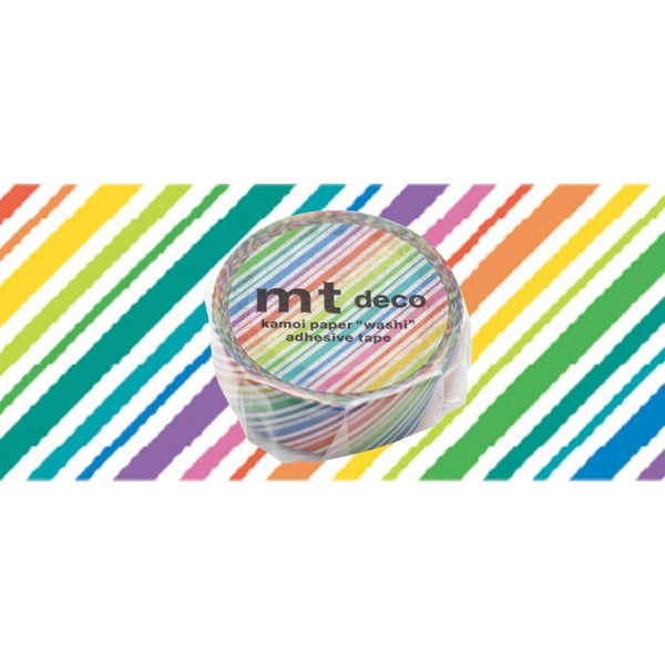 MT Washi Tape 15MM X 7M Rainbow Stripe