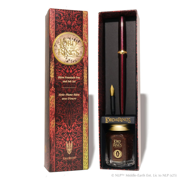 Ferris Wheel Press The Bijou Fountain Pen and 28ml Warner Bros Lord of the Rings Sauron Ink Set