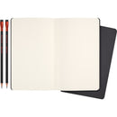 Moleskine x MSK LE 2 Plain Large Cahier Journals + 2 Blackwing Soft Pencils Set