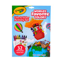 Crayola Worlds Favorite Colors Colour & Sticker Activity Set 32 Pages