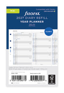 Filofax Organiser Refill Classic Year Planner Vertical Mini 2027