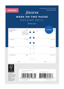 Filofax Organiser Refill Classic Week To View Pocket 2027