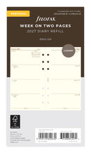 Filofax Organiser Refill Classic Week To View Personal Cotton Cream 2027