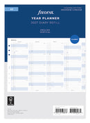 Filofax Organiser Refill Year Planner Vertical A5 2027