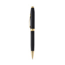 Cross Foundry Ballpoint Pen Black Lacquer with Gold Trim