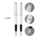 Cross Lume Fountain Pen White With Chrome Trim Medium