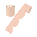 Learning Can Be Fun Scalloped Border Rolls 6.5cm X 15.24m#Colour_PEACH PATTERNED
