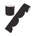 Learning Can Be Fun Scalloped Border Rolls 6.5cm X 15.24m#Colour_BLACK AND WHITE CROSSES